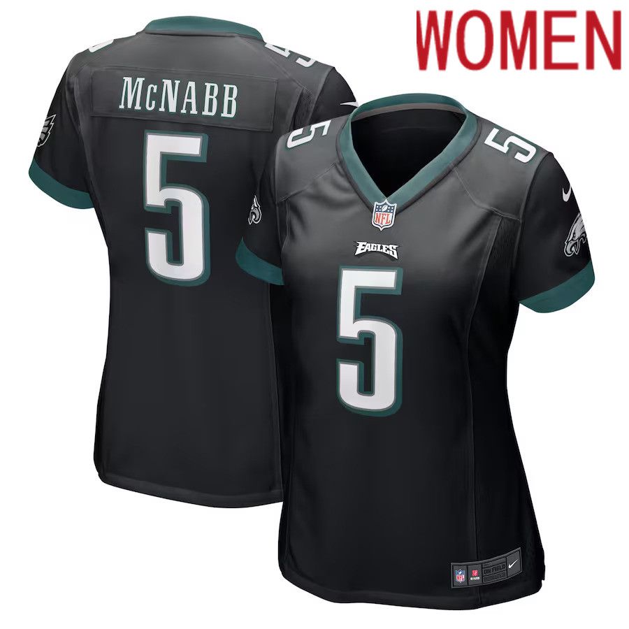 Women Philadelphia Eagles 5 Donovan McNabb Nike Black Retired Player NFL Jersey